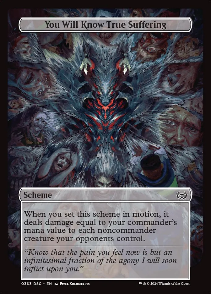 2024 Duskmourn: House of Horror Commander You Will Know True Suffering #363 common card image