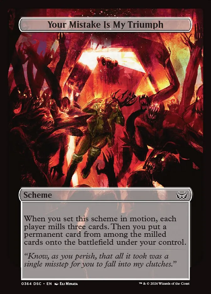 2024 Duskmourn: House of Horror Commander Your Mistake Is My Triumph #364 common card image
