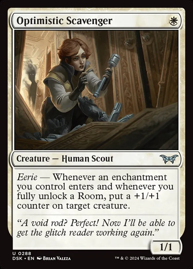 2024 Duskmourn: House of Horror Optimistic Scavenger #288 uncommon card image
