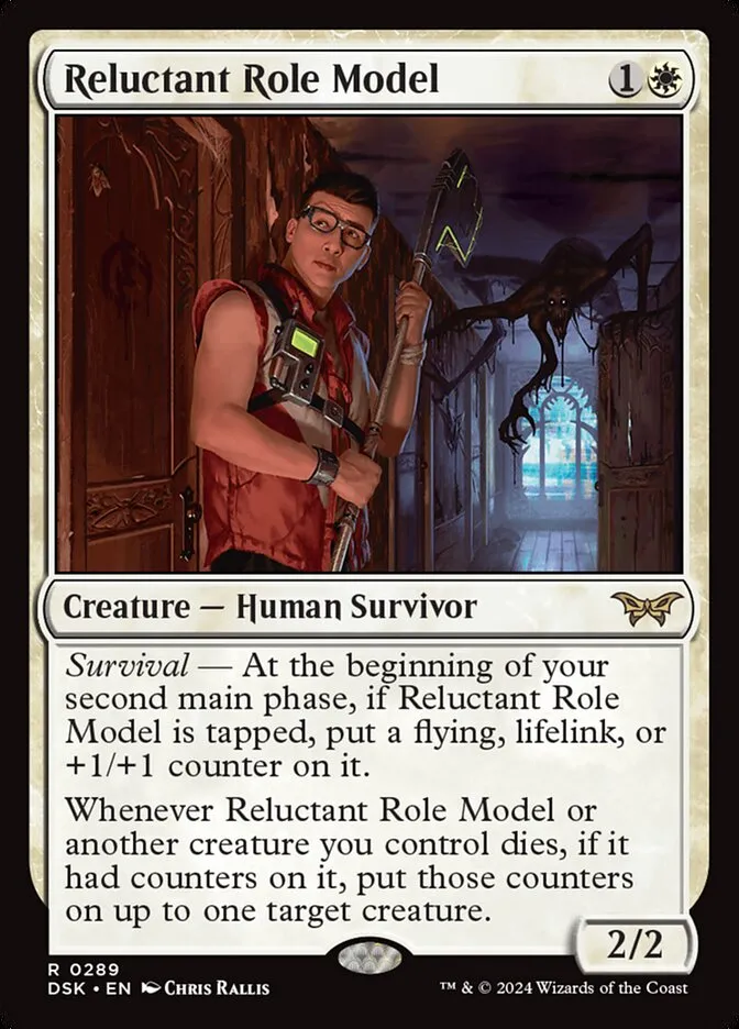 2024 Duskmourn: House of Horror Reluctant Role Model #289 rare card image