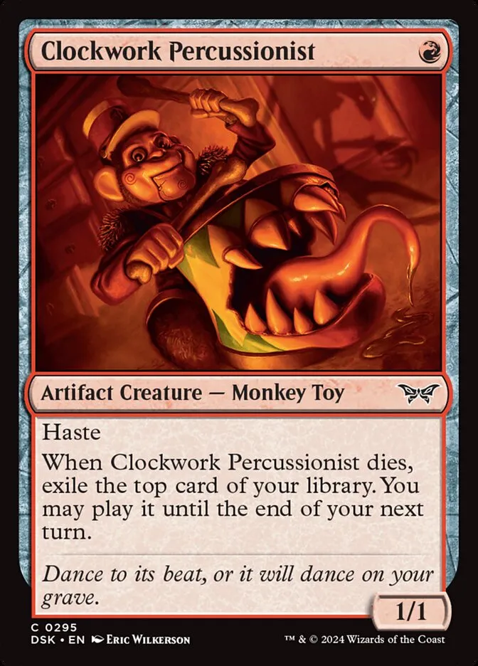 2024 Duskmourn: House of Horror Clockwork Percussionist #295 common card image