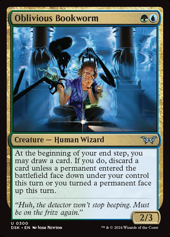 2024 Duskmourn: House of Horror Oblivious Bookworm #300 uncommon card image