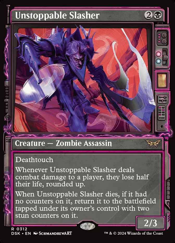 2024 Duskmourn: House of Horror Unstoppable Slasher #312 rare card image