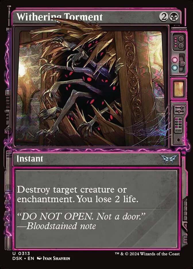 2024 Duskmourn: House of Horror Withering Torment #313 uncommon card image