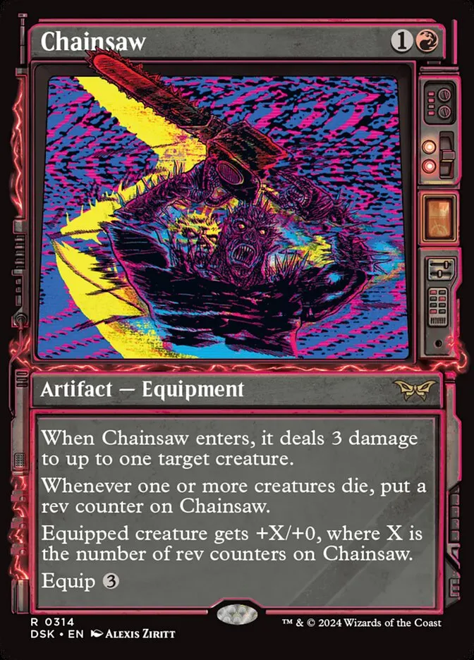 2024 Duskmourn: House of Horror Chainsaw #314 rare card image