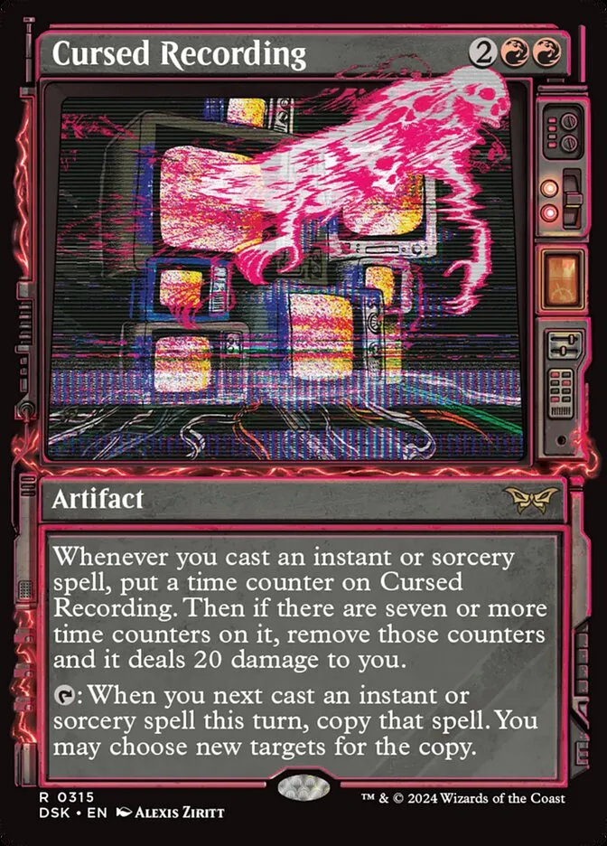 2024 Duskmourn: House of Horror Cursed Recording #315 rare card image