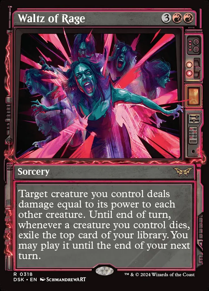 2024 Duskmourn: House of Horror Waltz of Rage #318 rare card image