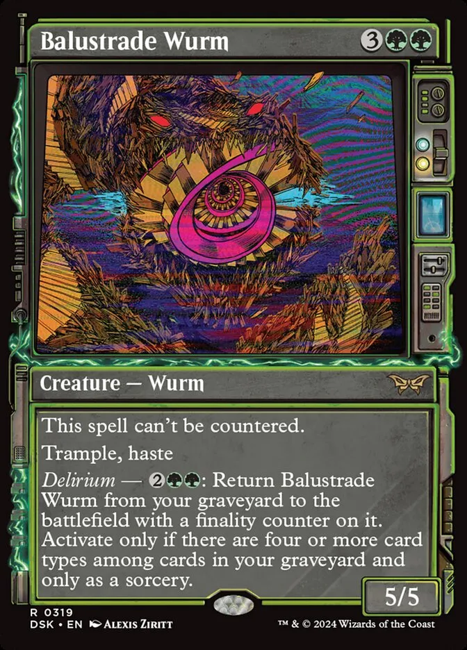 2024 Duskmourn: House of Horror Balustrade Wurm #319 rare card image