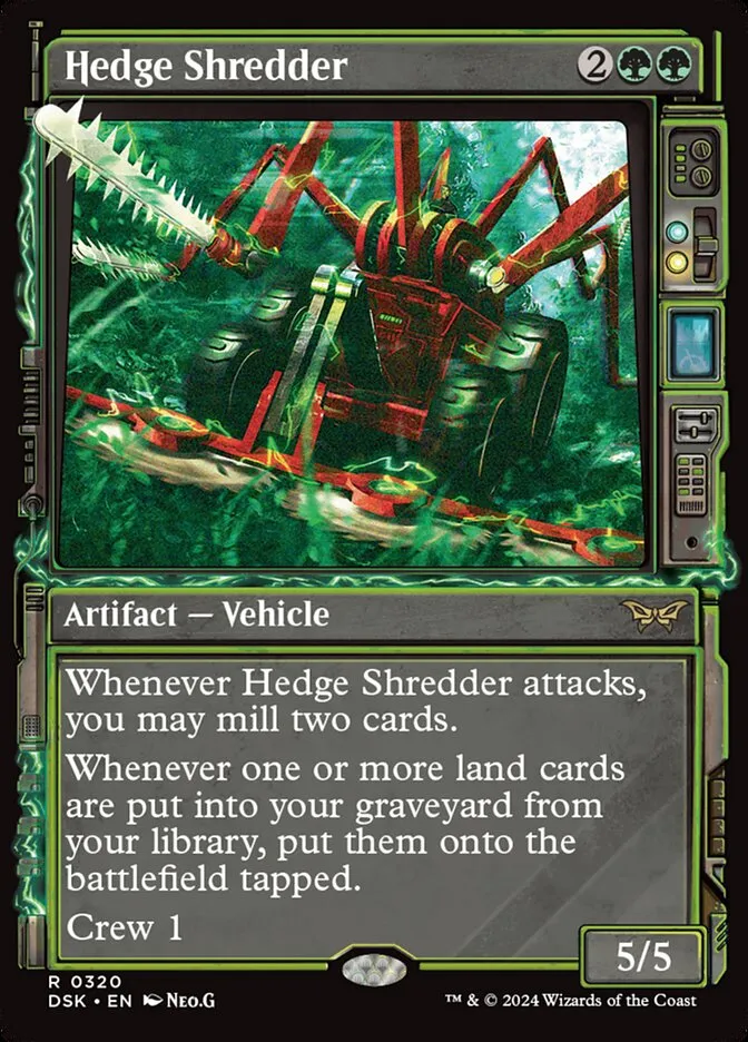 2024 Duskmourn: House of Horror Hedge Shredder #320 rare card image