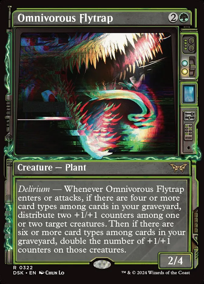 2024 Duskmourn: House of Horror Omnivorous Flytrap #322 rare card image