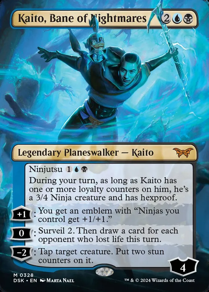 2024 Duskmourn: House of Horror Kaito, Bane of Nightmares #328 mythic card image