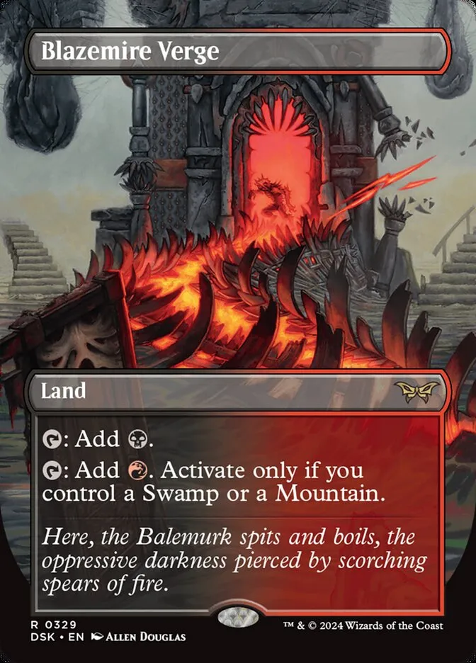 2024 Duskmourn: House of Horror Blazemire Verge #329 rare card image