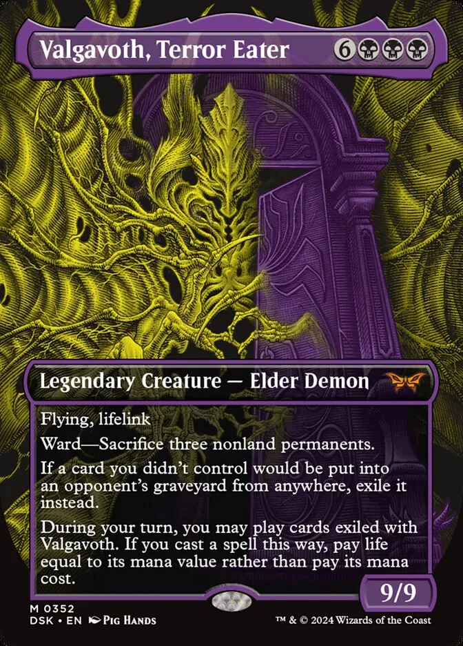 2024 Duskmourn: House of Horror Valgavoth, Terror Eater #352 mythic card image