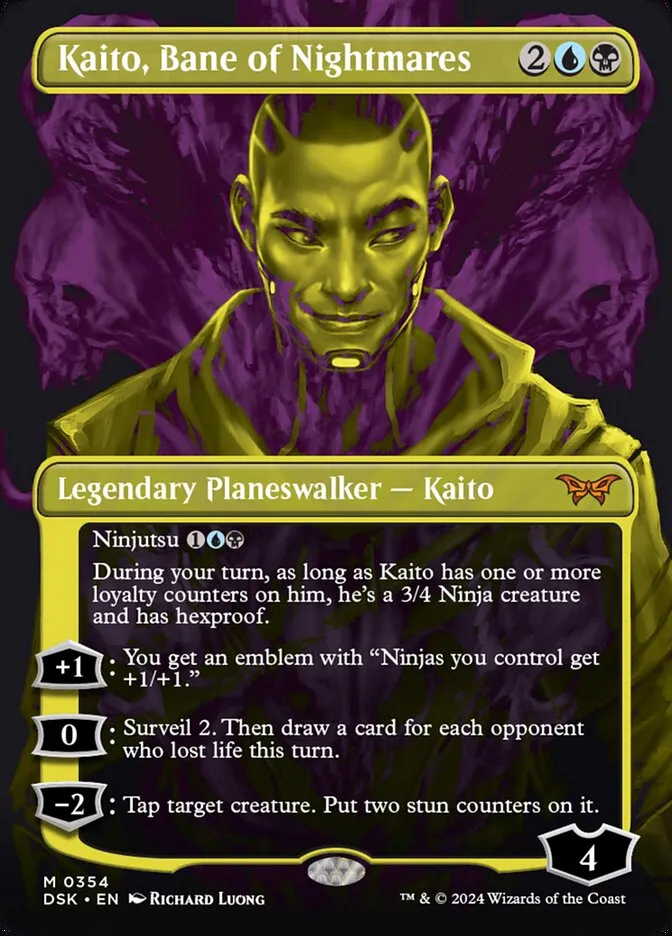 2024 Duskmourn: House of Horror Kaito, Bane of Nightmares #354 mythic card image