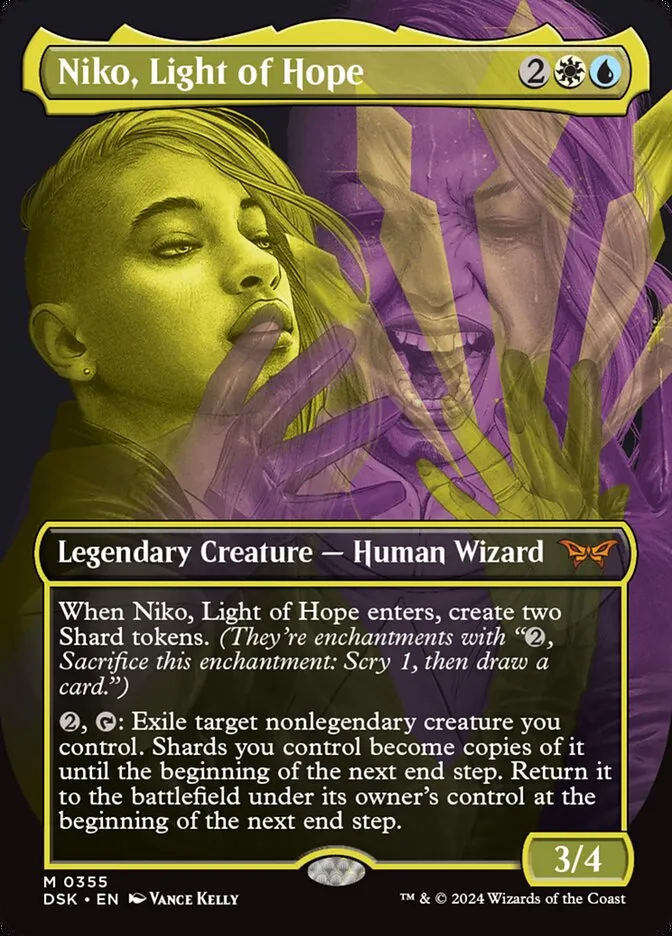 2024 Duskmourn: House of Horror Niko, Light of Hope #355 mythic card image