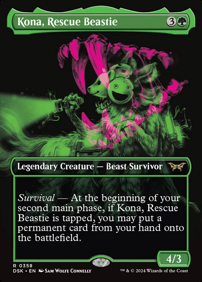 2024 Duskmourn: House of Horror Kona, Rescue Beastie #358 rare card image