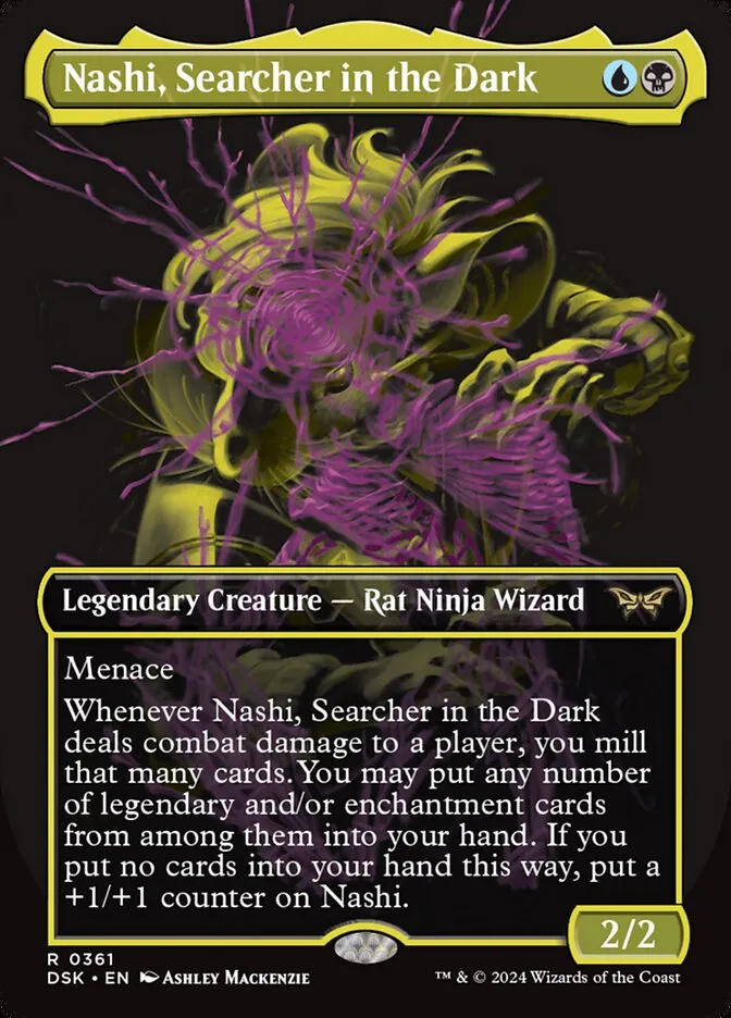 2024 Duskmourn: House of Horror Nashi, Searcher in the Dark #361 rare card image