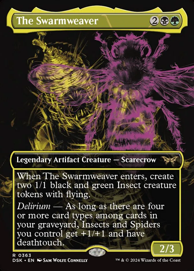 2024 Duskmourn: House of Horror The Swarmweaver #363 rare card image