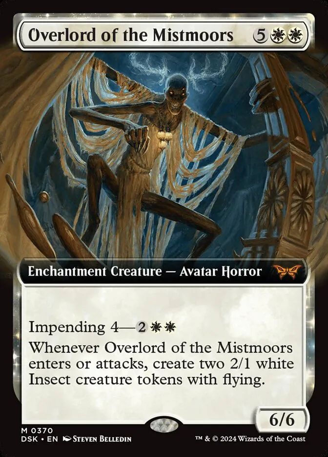 2024 Duskmourn: House of Horror Overlord of the Mistmoors #370 mythic card image