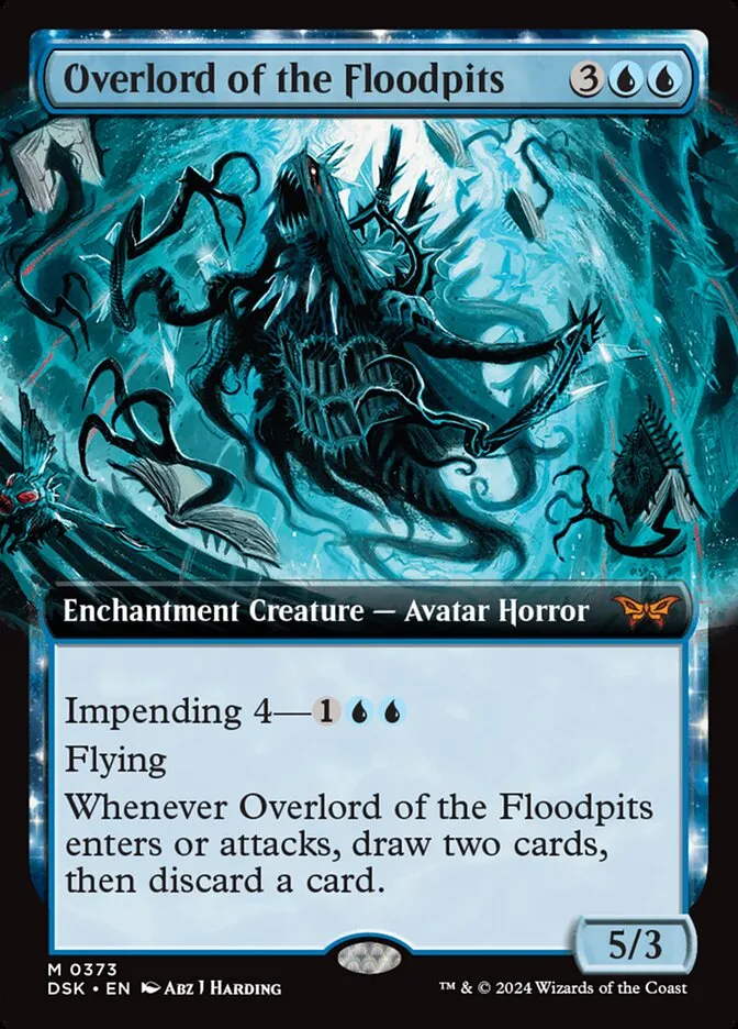 2024 Duskmourn: House of Horror Overlord of the Floodpits #373 mythic card image