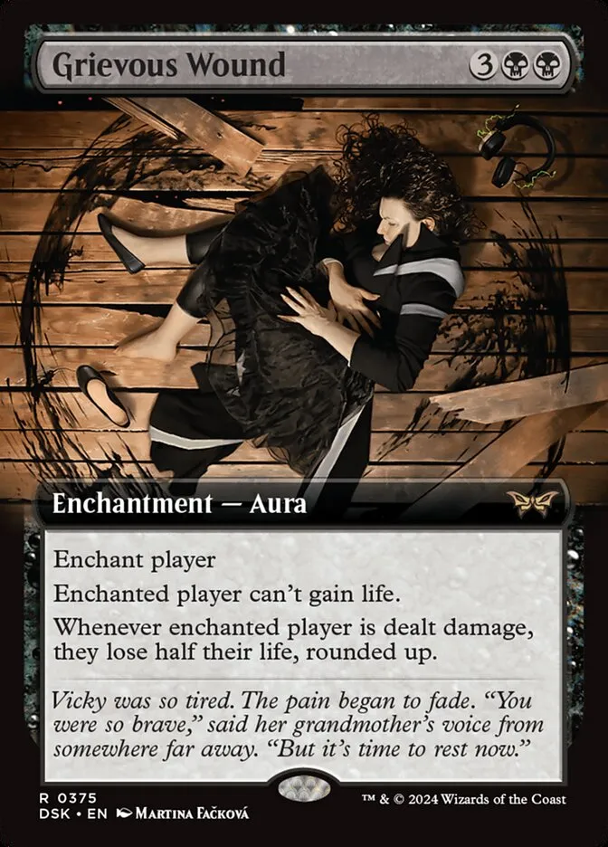 2024 Duskmourn: House of Horror Grievous Wound #375 rare card image