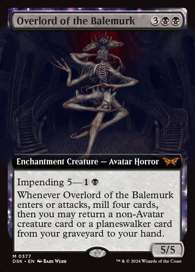 2024 Duskmourn: House of Horror Overlord of the Balemurk #377 mythic card image