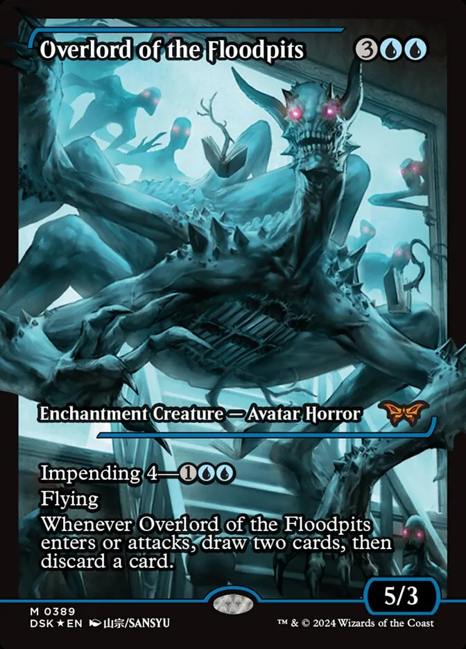 2024 Duskmourn: House of Horror Overlord of the Floodpits #389 mythic card image