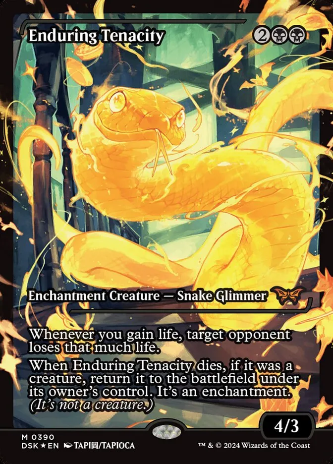 2024 Duskmourn: House of Horror Enduring Tenacity #390 mythic card image