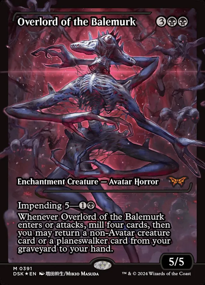 2024 Duskmourn: House of Horror Overlord of the Balemurk #391 mythic card image