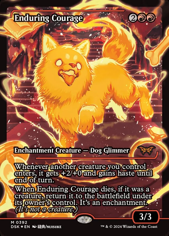 2024 Duskmourn: House of Horror Enduring Courage #392 mythic card image