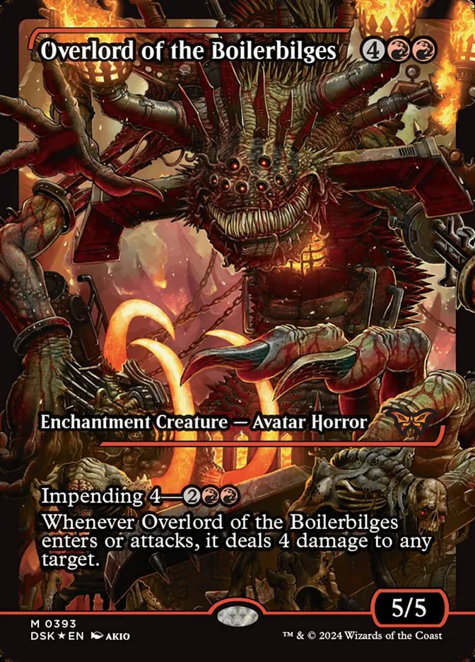 2024 Duskmourn: House of Horror Overlord of the Boilerbilges #393 mythic card image