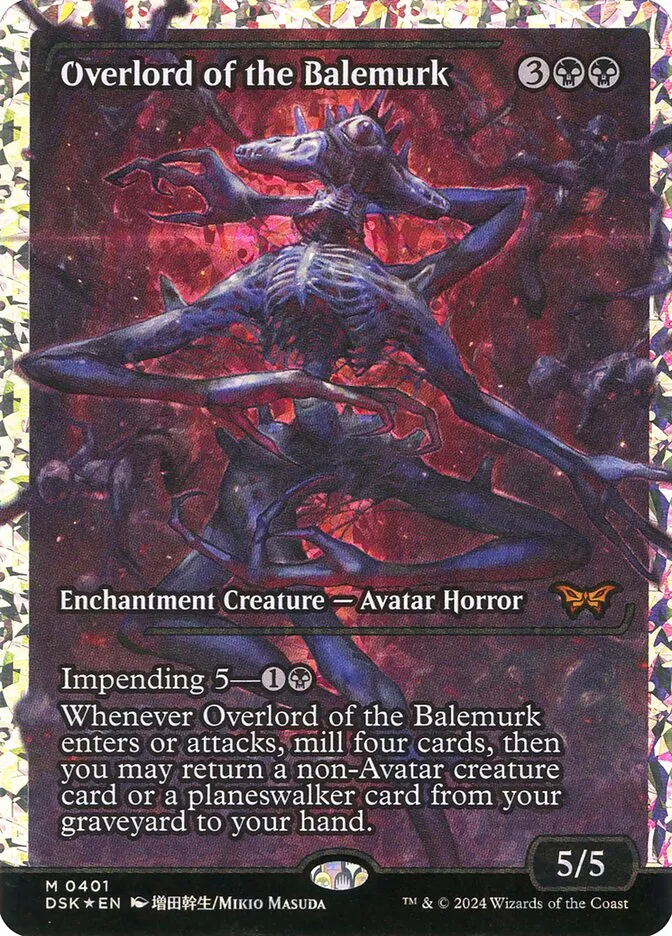 2024 Duskmourn: House of Horror Overlord of the Balemurk #401 mythic card image