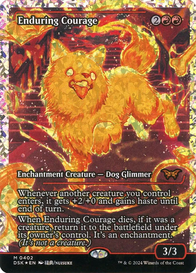 2024 Duskmourn: House of Horror Enduring Courage #402 mythic card image