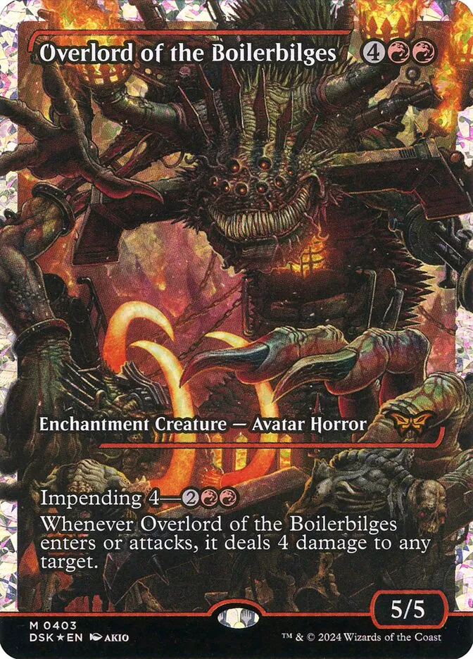2024 Duskmourn: House of Horror Overlord of the Boilerbilges #403 mythic card image