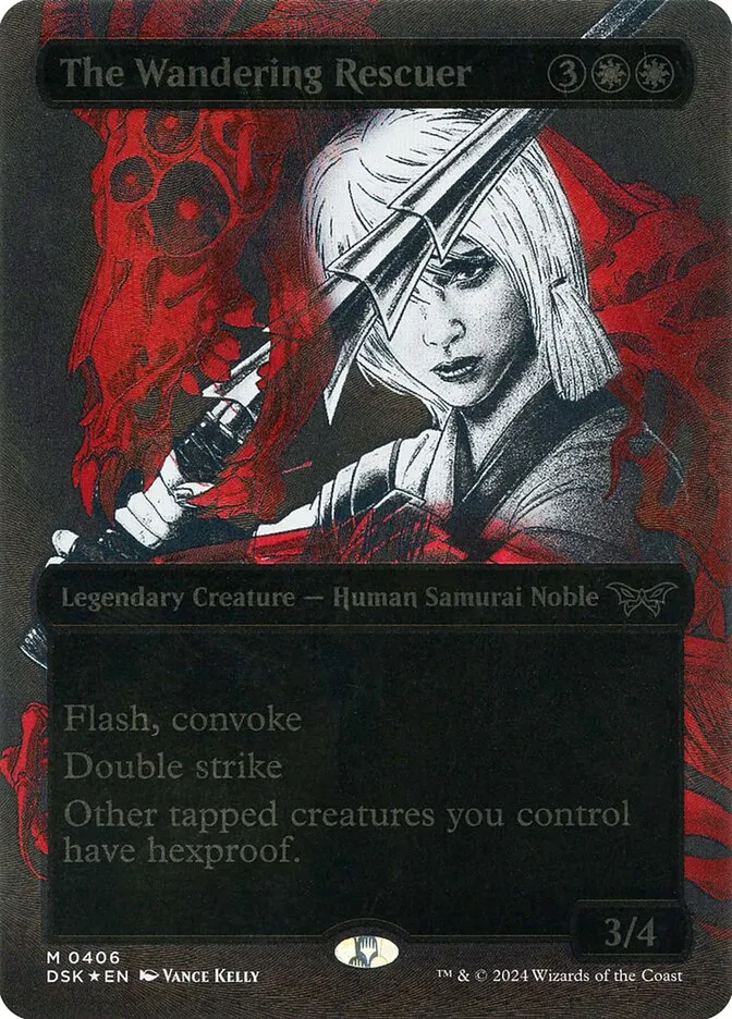 2024 Duskmourn: House of Horror The Wandering Rescuer #406 mythic card image