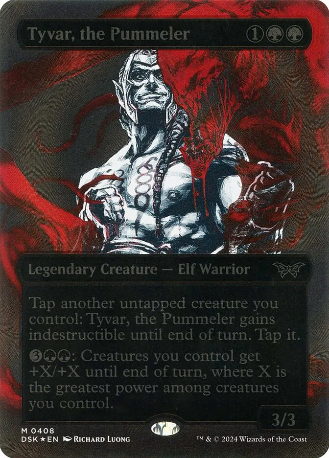 2024 Duskmourn: House of Horror Tyvar, the Pummeler #408 mythic card image