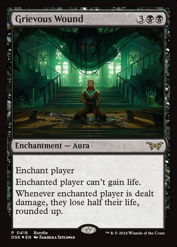 2024 Duskmourn: House of Horror Grievous Wound #416 rare card image