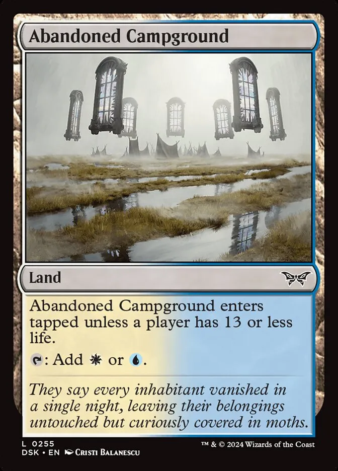 2024 Duskmourn: House of Horror Abandoned Campground #255 common card image