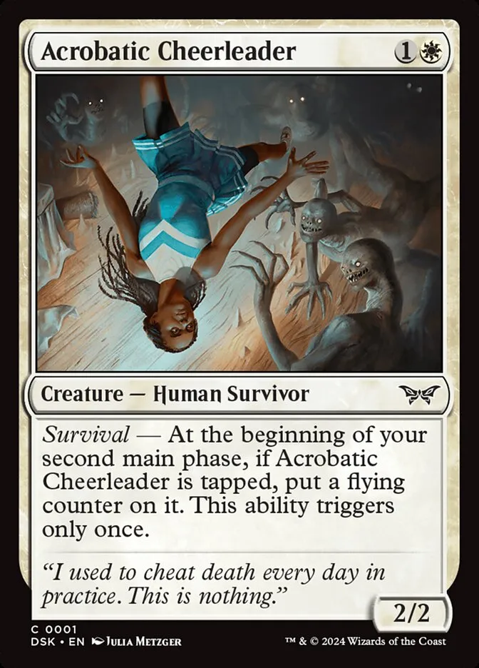 2024 Duskmourn: House of Horror Acrobatic Cheerleader #1 common card image