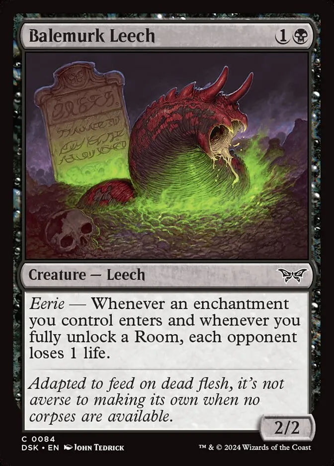 2024 Duskmourn: House of Horror Balemurk Leech #84 common card image