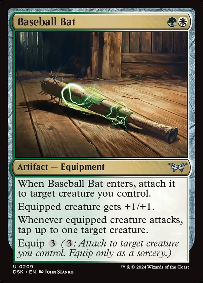 2024 Duskmourn: House of Horror Baseball Bat #209 uncommon card image