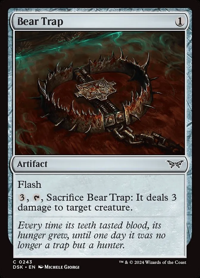 2024 Duskmourn: House of Horror Bear Trap #243 common card image