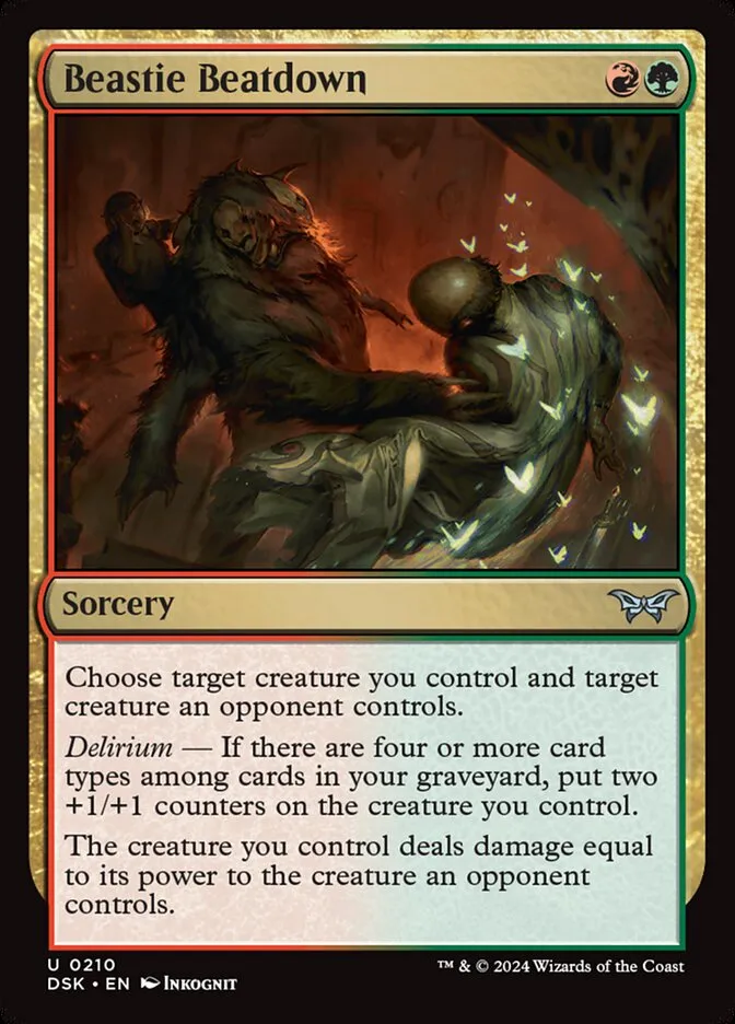 2024 Duskmourn: House of Horror Beastie Beatdown #210 uncommon card image