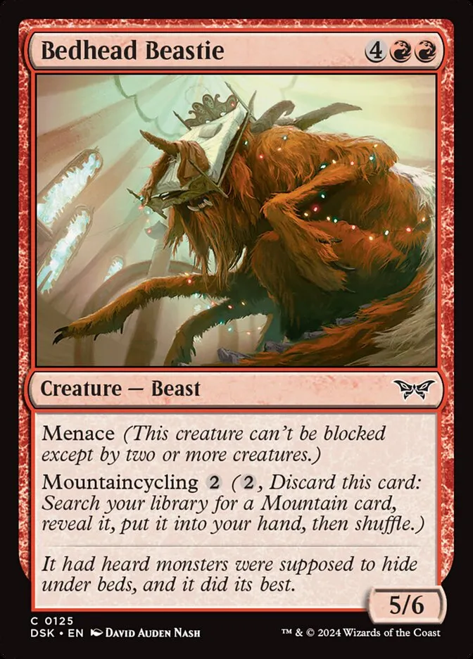 2024 Duskmourn: House of Horror Bedhead Beastie #125 common card image