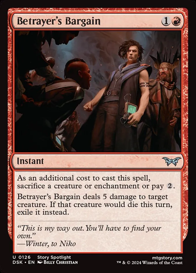 2024 Duskmourn: House of Horror Betrayer's Bargain #126 uncommon card image