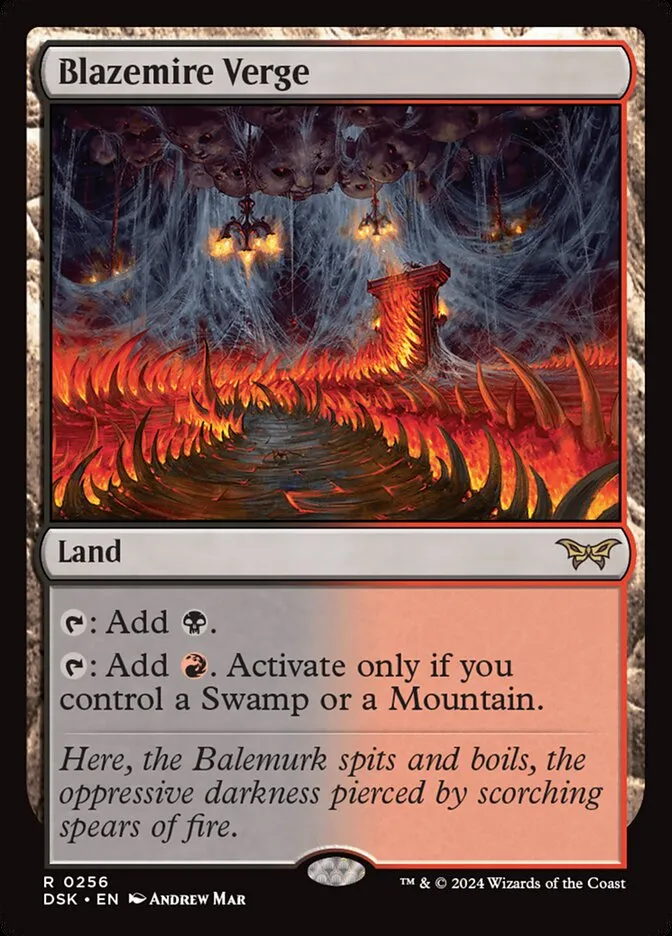2024 Duskmourn: House of Horror Blazemire Verge #256 rare card image