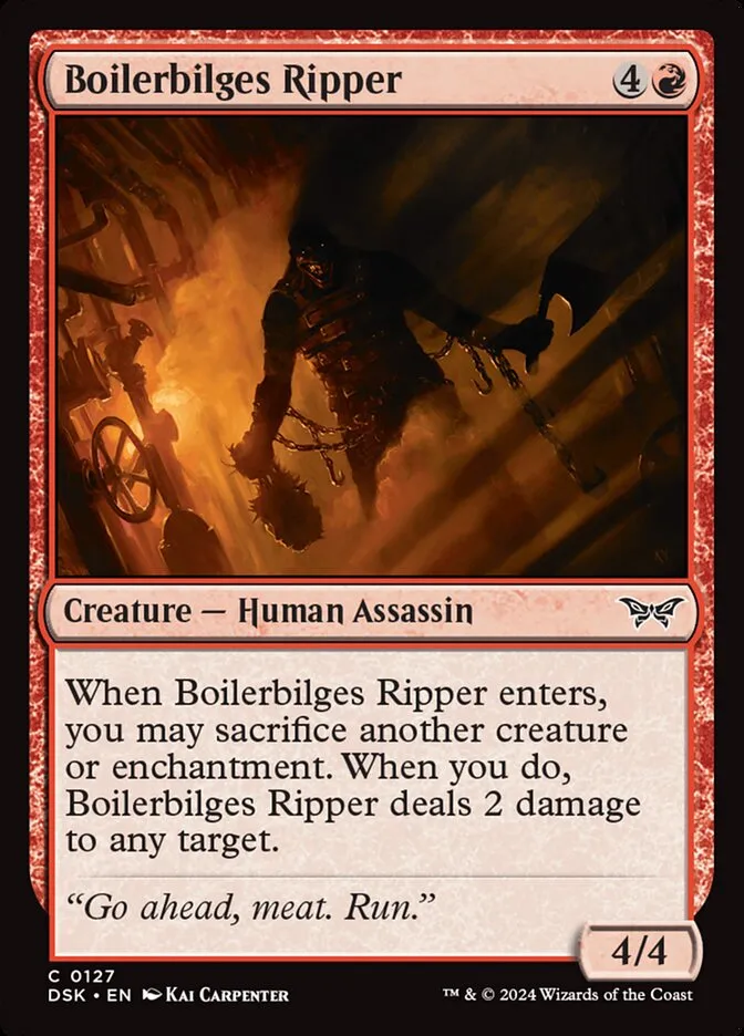 2024 Duskmourn: House of Horror Boilerbilges Ripper #127 common card image