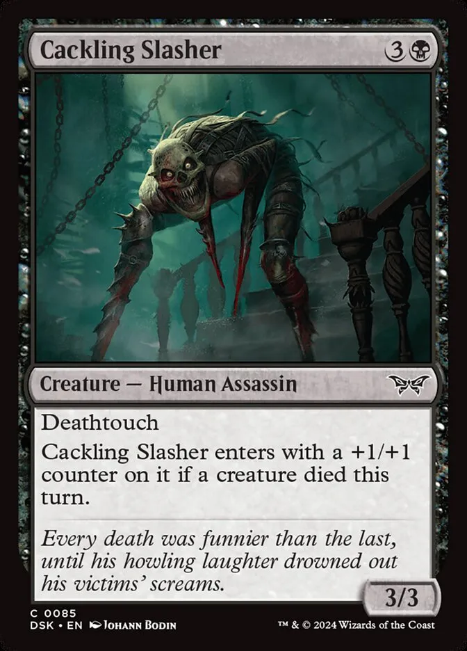2024 Duskmourn: House of Horror Cackling Slasher #85 common card image