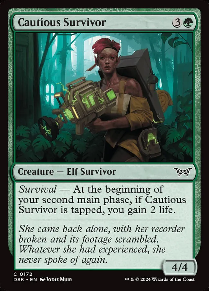 2024 Duskmourn: House of Horror Cautious Survivor #172 common card image