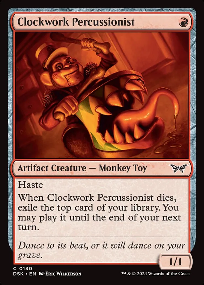 2024 Duskmourn: House of Horror Clockwork Percussionist #130 common card image